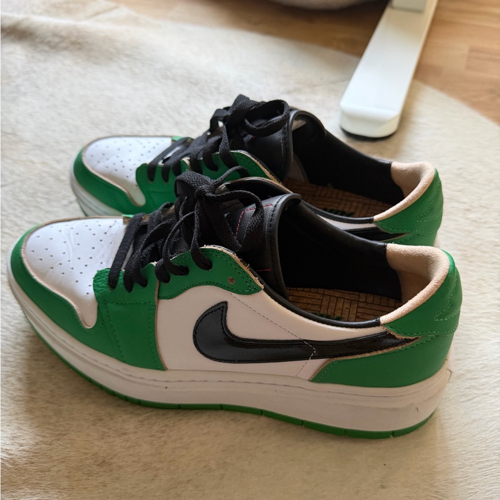 Nike Air Jordan 1 Elevate Low SE Lucky Green White Black DQ8394 301 Women's 11.5